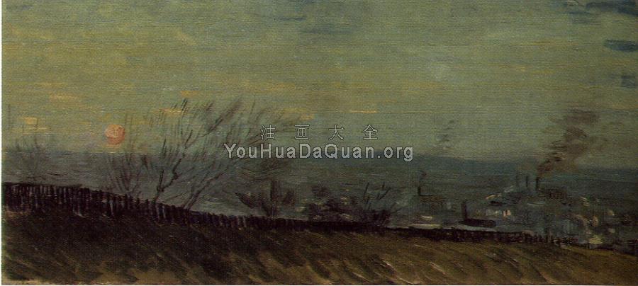 有工厂的城镇 - 文森特·威廉·梵高